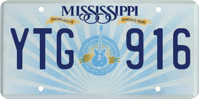 MS license plate YTG916