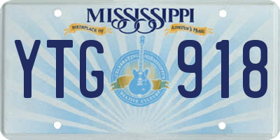 MS license plate YTG918