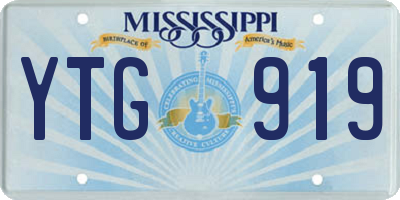 MS license plate YTG919