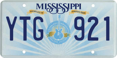 MS license plate YTG921