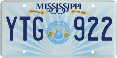MS license plate YTG922