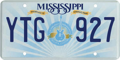 MS license plate YTG927