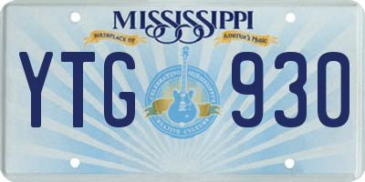 MS license plate YTG930