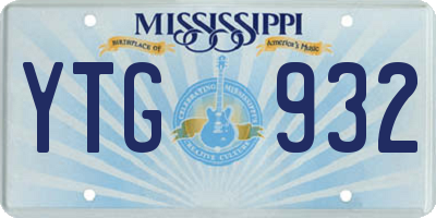 MS license plate YTG932