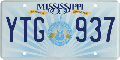 MS license plate YTG937