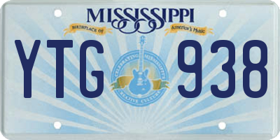 MS license plate YTG938