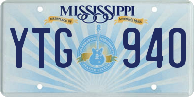 MS license plate YTG940