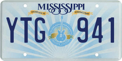 MS license plate YTG941