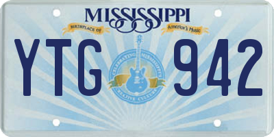 MS license plate YTG942