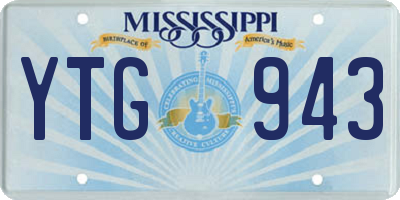 MS license plate YTG943