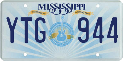 MS license plate YTG944