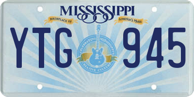 MS license plate YTG945