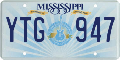 MS license plate YTG947