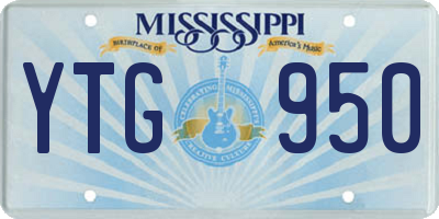 MS license plate YTG950