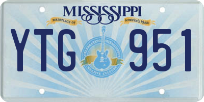 MS license plate YTG951