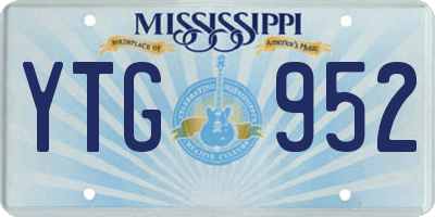 MS license plate YTG952