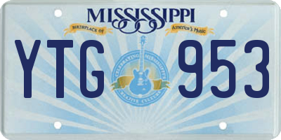 MS license plate YTG953