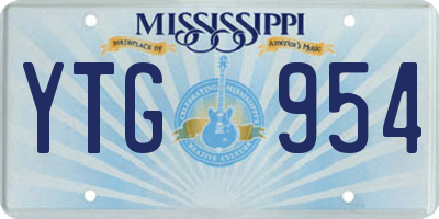 MS license plate YTG954
