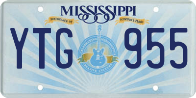 MS license plate YTG955