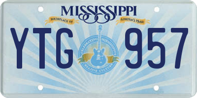 MS license plate YTG957