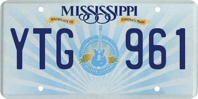 MS license plate YTG961