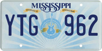MS license plate YTG962