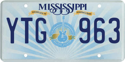 MS license plate YTG963