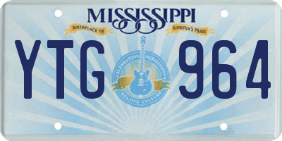 MS license plate YTG964