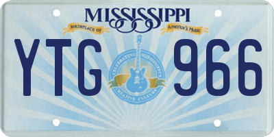 MS license plate YTG966