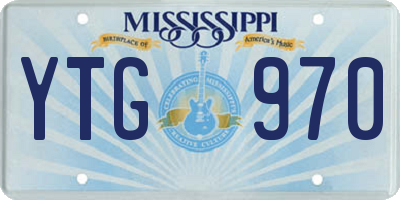 MS license plate YTG970