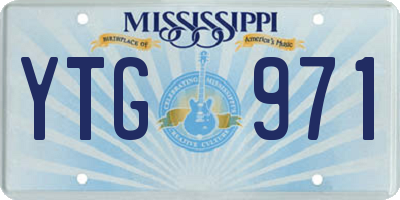 MS license plate YTG971