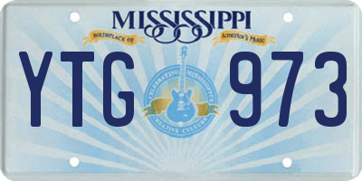MS license plate YTG973