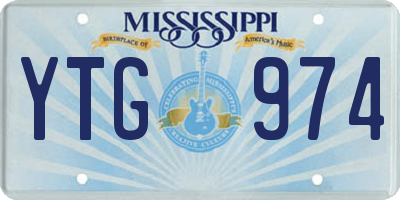 MS license plate YTG974