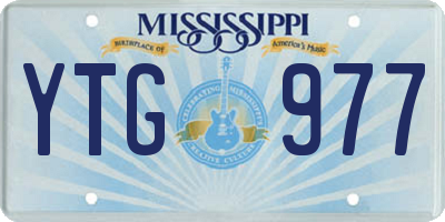 MS license plate YTG977
