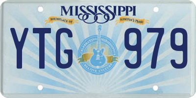 MS license plate YTG979
