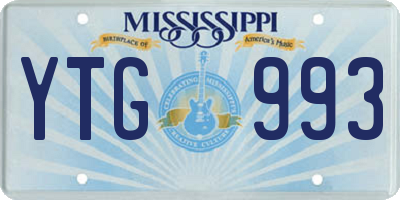 MS license plate YTG993