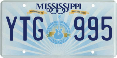 MS license plate YTG995