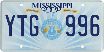 MS license plate YTG996