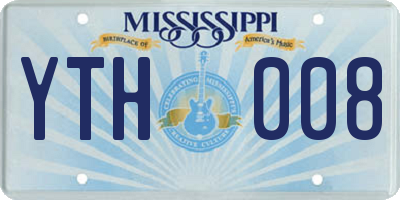 MS license plate YTH008
