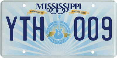 MS license plate YTH009