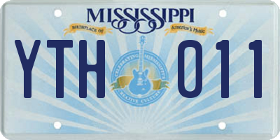 MS license plate YTH011