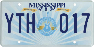 MS license plate YTH017
