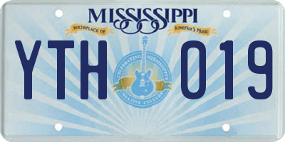 MS license plate YTH019