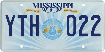 MS license plate YTH022