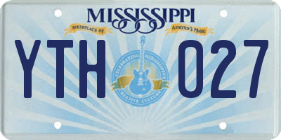 MS license plate YTH027