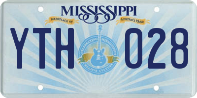 MS license plate YTH028