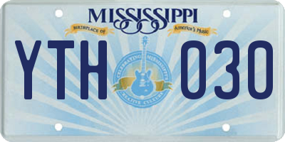 MS license plate YTH030
