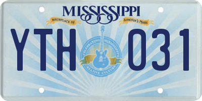 MS license plate YTH031