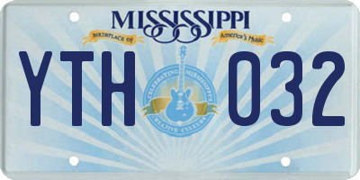 MS license plate YTH032