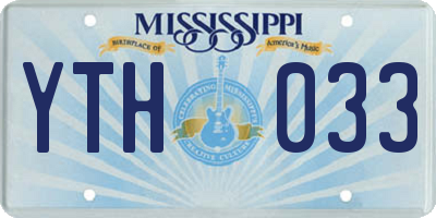 MS license plate YTH033